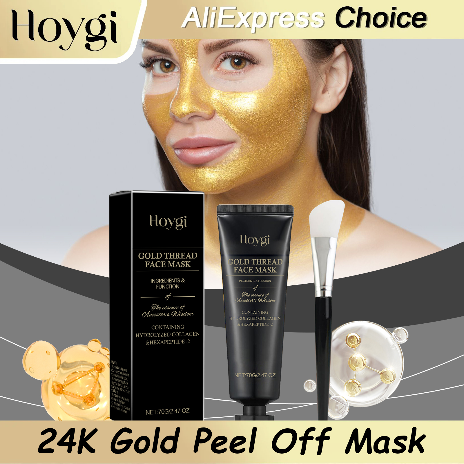 Luxury Skincare Treatments - HOYGI 24K Gold Peeling Face Mask