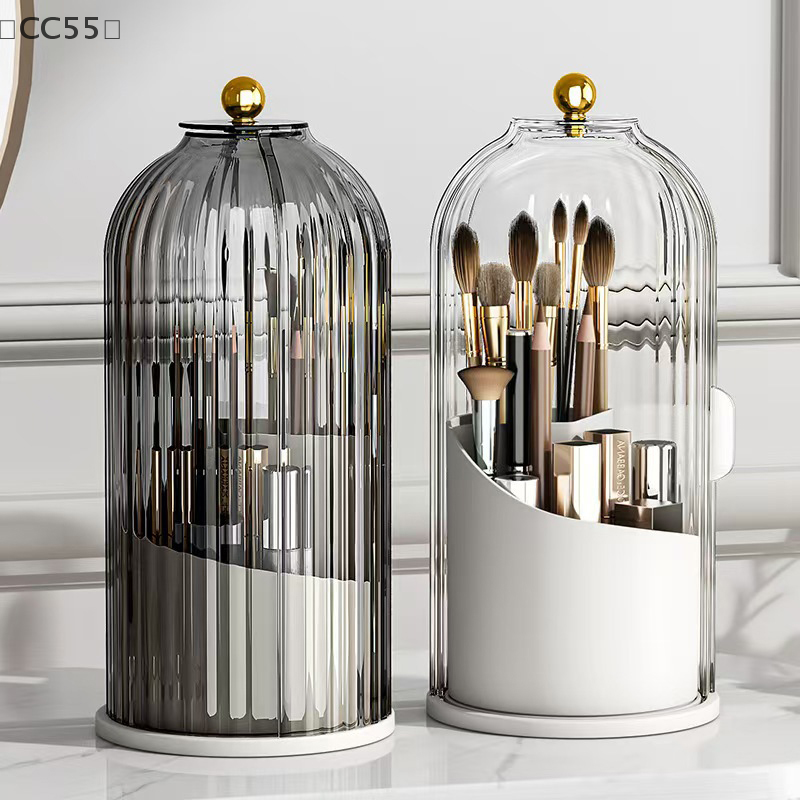 〔CC55〕360° Rotating Makeup Bru - Luxury Skincare Organizer ulasan dan harga