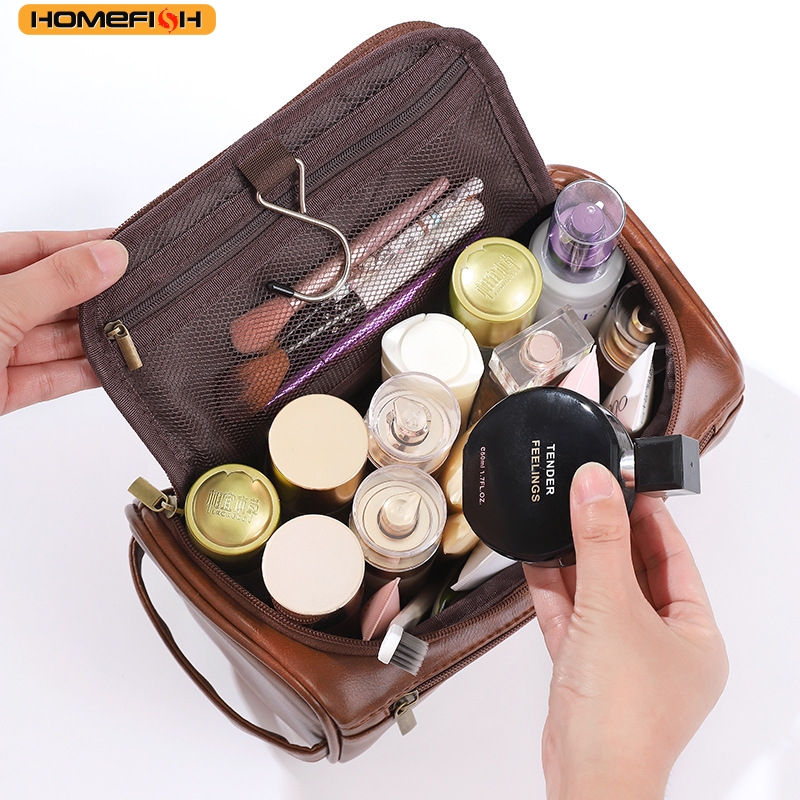 HOMEFISH Men PU Vintage Luxury - Luxury Skincare Organizer ulasan dan harga