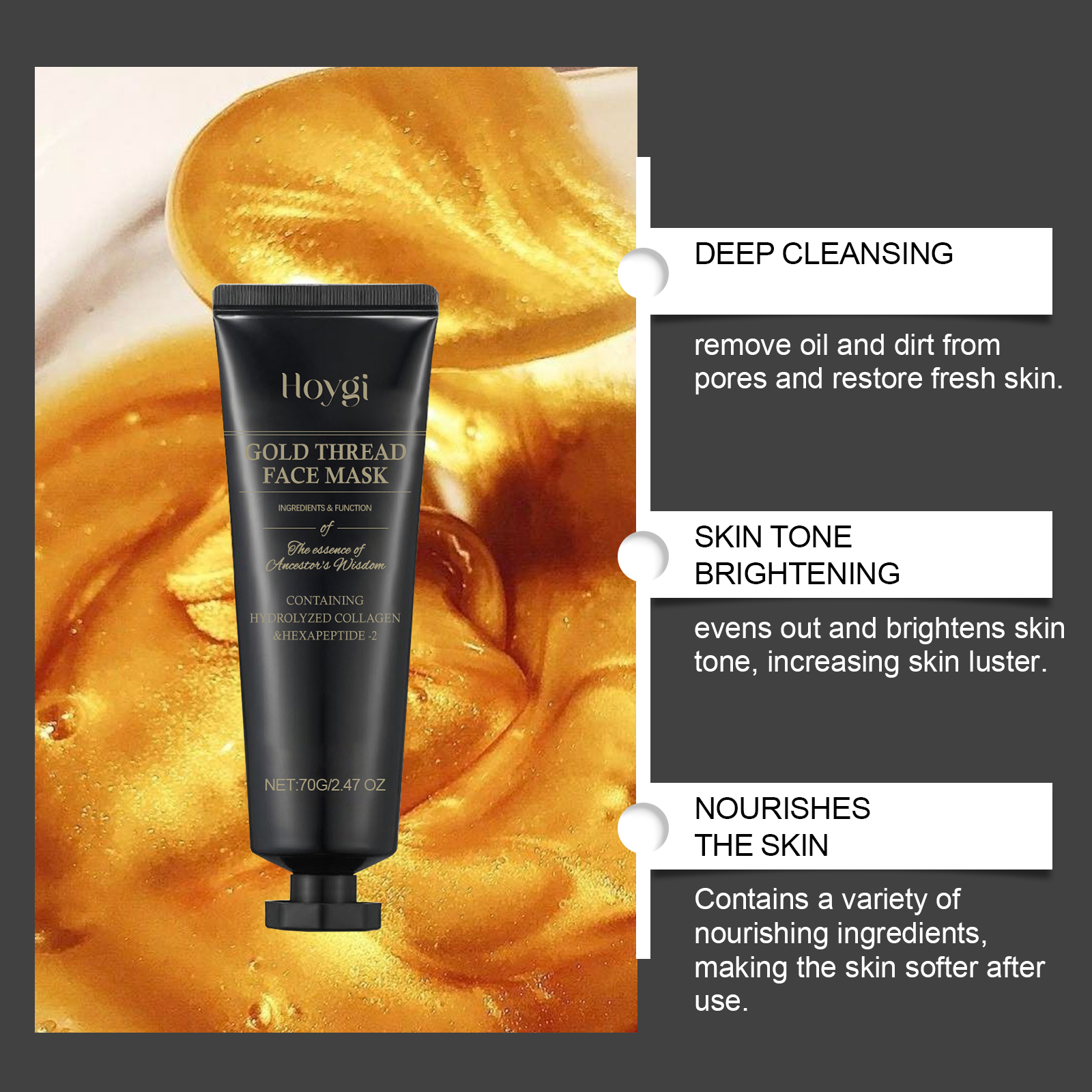 HOYGI 24K Gold Peeling Face Ma - Luxury Skincare Treatments ulasan dan harga