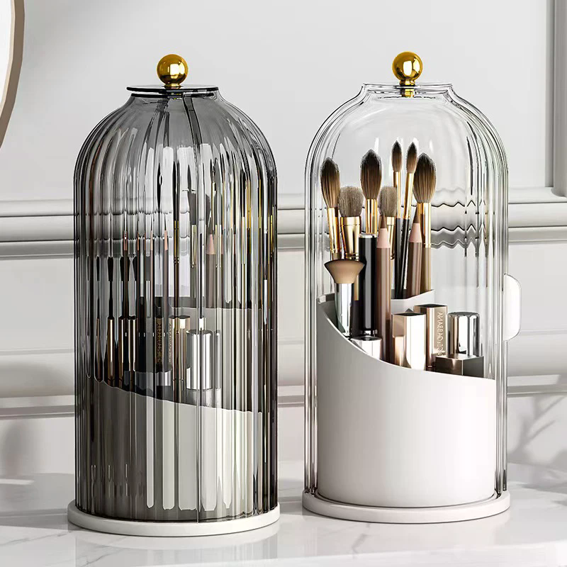 360° Rotating Makeup Brush Hol - Luxury Skincare Organizer ulasan dan harga