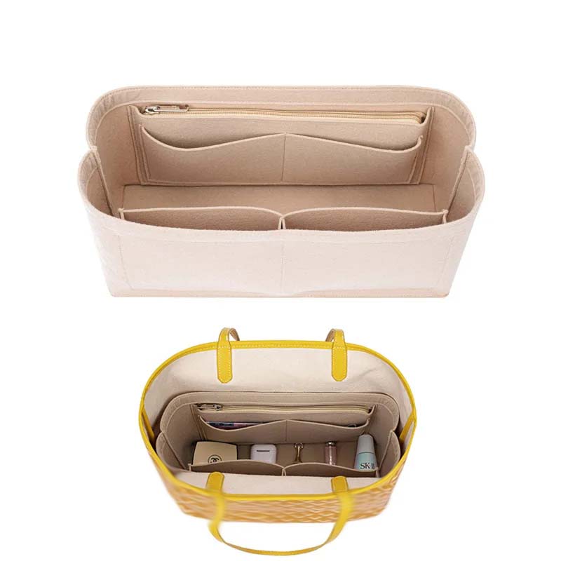 Felt Insert Bag Cosmetic Organ - Luxury Skincare Organizer ulasan dan harga