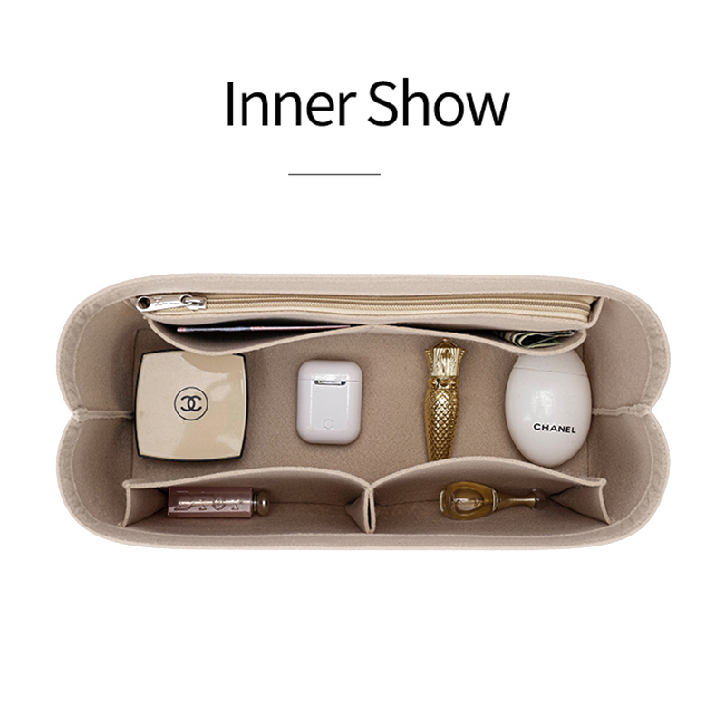Felt Insert Bag Cosmetic Organ - Luxury Skincare Organizer ulasan dan harga